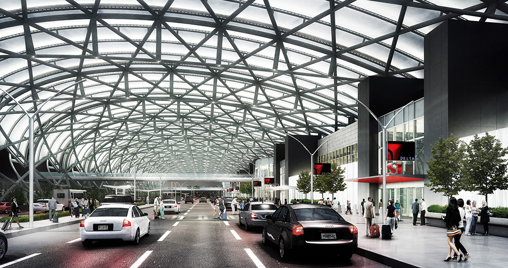 Construction of grand entrance underway at world’s busiest airport